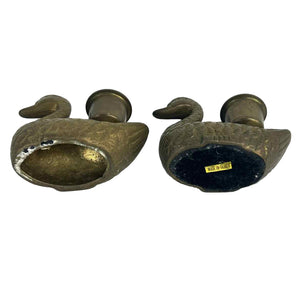 Brass Duck Candleholders