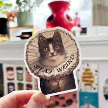 Load image into Gallery viewer, Stay Weird Cat Sticker