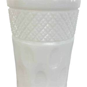 Milk Glass Thumbprint Tumbler