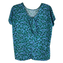 Load image into Gallery viewer, Blue &amp; Green Floral Blouse