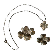 Load image into Gallery viewer, Dogwood Pendant &amp; Brooch Set