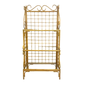 plant bakers rack Rattan Bakers Rack – Found Furnishings