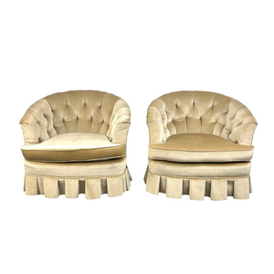 Beige Velvet Chairs