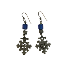 Load image into Gallery viewer, Silver &amp; Glass Earrings