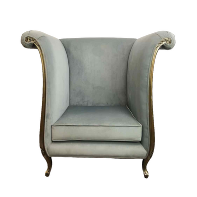 Gray Velvet Chair