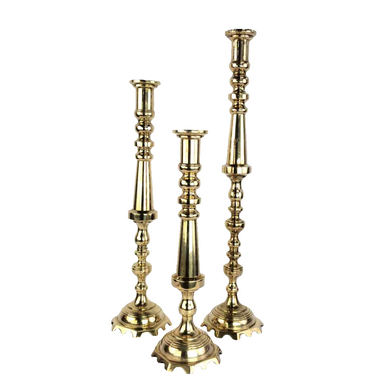 Large Brass Candleholders