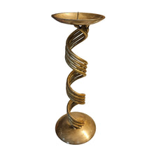 Load image into Gallery viewer, Brass Spiral Twist Candleholder