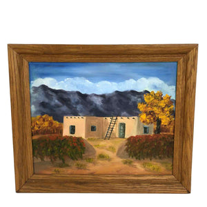 Adobe House Landscape Painting