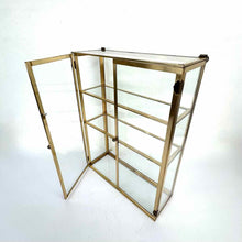Load image into Gallery viewer, Brass &amp; Glass Display Case