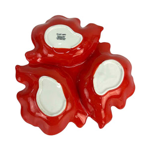 Pottery Flowers Serving Platter