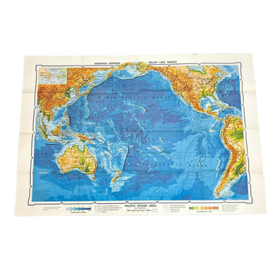 Pacific Ocean Area Folding Map