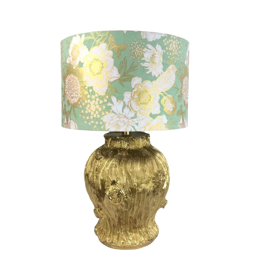 Gold Faux Wood Lamp