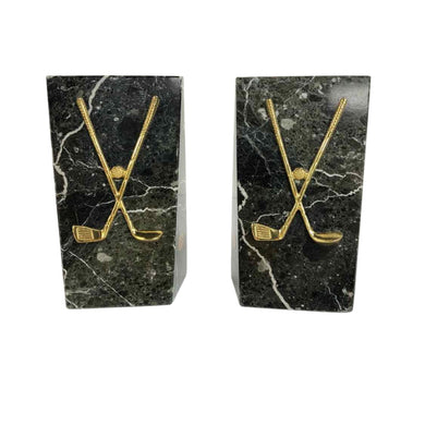 Marble Gold Bookends