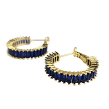 Load image into Gallery viewer, Blue &amp; Gold Earrings