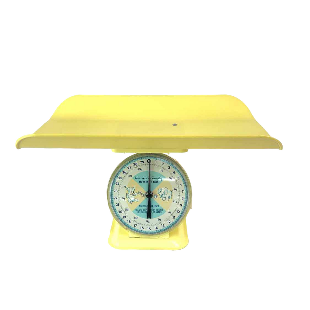Yellow Metal Baby Scale