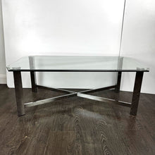 Load image into Gallery viewer, Glass &amp; Chrome Coffee Table