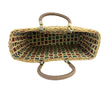 Load image into Gallery viewer, Vinyl Coated Wicker Purse