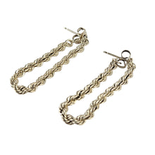 Load image into Gallery viewer, Sterling Rope Chain Earrings