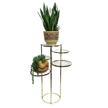 Load image into Gallery viewer, Gold Faux Bamboo Plant Stand