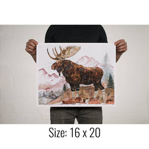 Dolan Geiman Signed Print Moose (Rocky Mountain Sentinel)