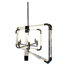 Load image into Gallery viewer, Modern Lucite &amp; Chrome Chandelier
