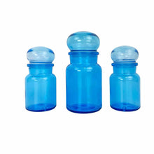 Load image into Gallery viewer, Blue Glass Bubble Canisters