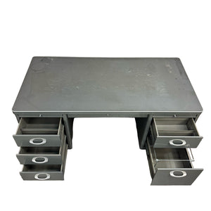 Gray Metal Tanker Desk