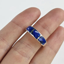 Load image into Gallery viewer, Modern Sterling &amp; Lapis Ring