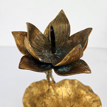 Load image into Gallery viewer, Gold Metal Lotus Candleholder