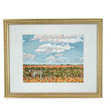 Load image into Gallery viewer, Framed Texas Longhorn Wildflower Print