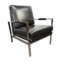 Load image into Gallery viewer, Chrome &amp; Vinyl Chair