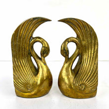 Load image into Gallery viewer, Brass Swan Bookends