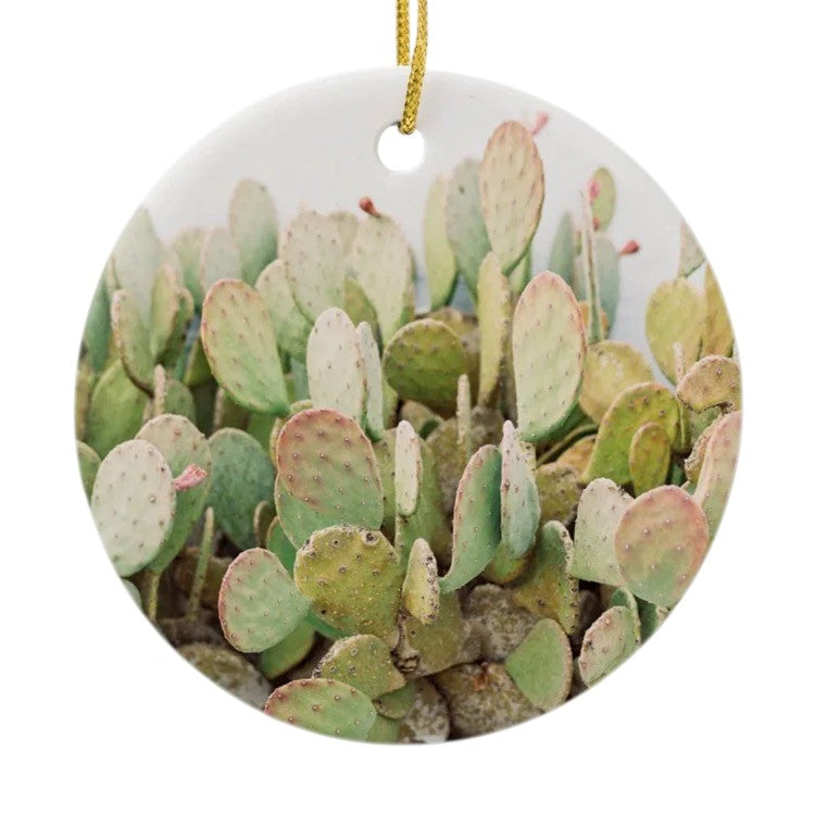 Prickly Pear Ceramic Ornament
