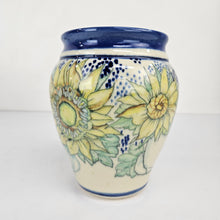 Load image into Gallery viewer, Sunflower Rabbits Pottery Vase