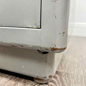 Gray Metal Tanker Cabinet