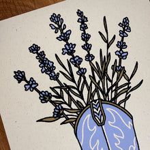 Load image into Gallery viewer, Lavender Boot Print