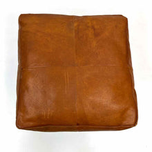 Load image into Gallery viewer, Leather Floor Cushion Pouf