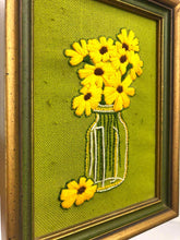 Load image into Gallery viewer, Flowers in a Jar Crewel Art