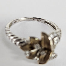 Load image into Gallery viewer, Brass &amp; CZ Floral Ring