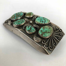 Load image into Gallery viewer, Sterling &amp; Turquoise Belt Buckle