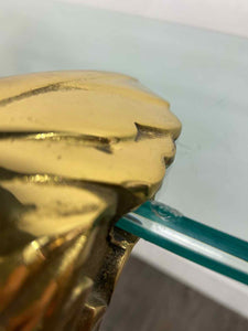 Brass Demilune Sofa Table