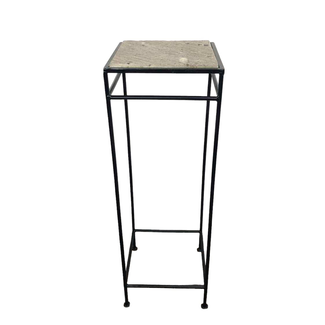 Metal & Stone Plant Stand