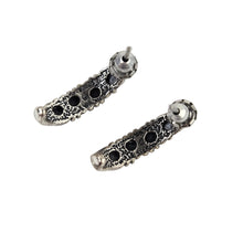 Load image into Gallery viewer, Sterling Engraved Leaf Earrings