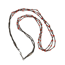 Load image into Gallery viewer, Sterling &amp; Coral Navajo Necklace