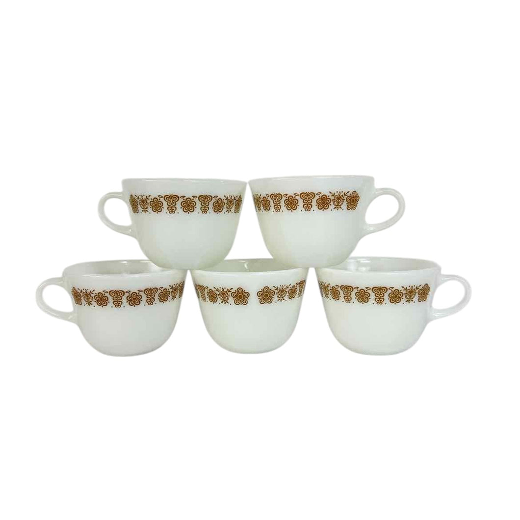 Pyrex Butterfly Gold Mugs
