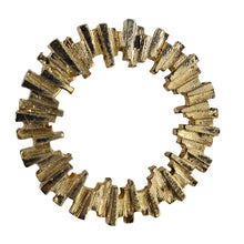 Load image into Gallery viewer, Modern Gold Tone Circle Brooch