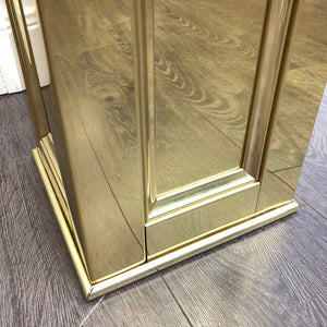 Beveled Brass Pedestal