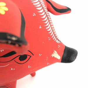 Red Pottery Piggy Bank