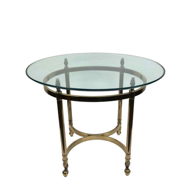 Brass & Glass End Table