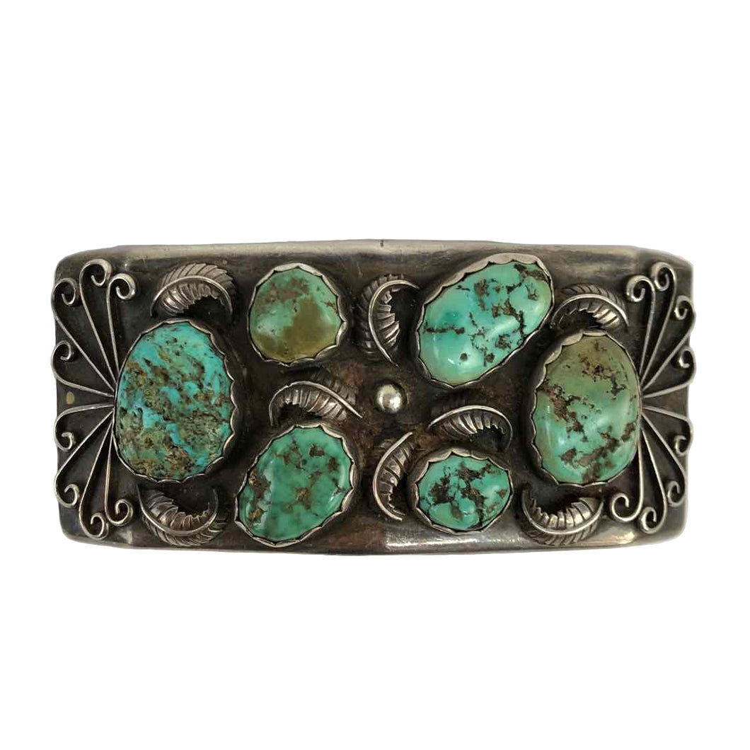 Sterling & Turquoise Belt Buckle